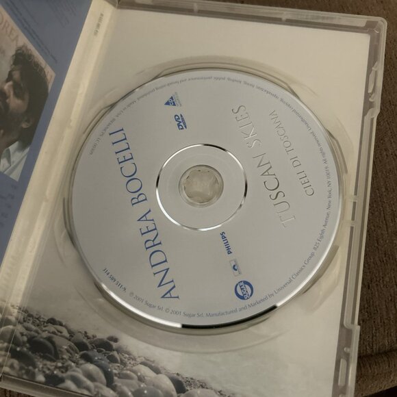 Andrea Bocelli Tuscan Skies DVD, 2002 Movie Cell Di Toscana Preowned Good - Picture 9 of 10